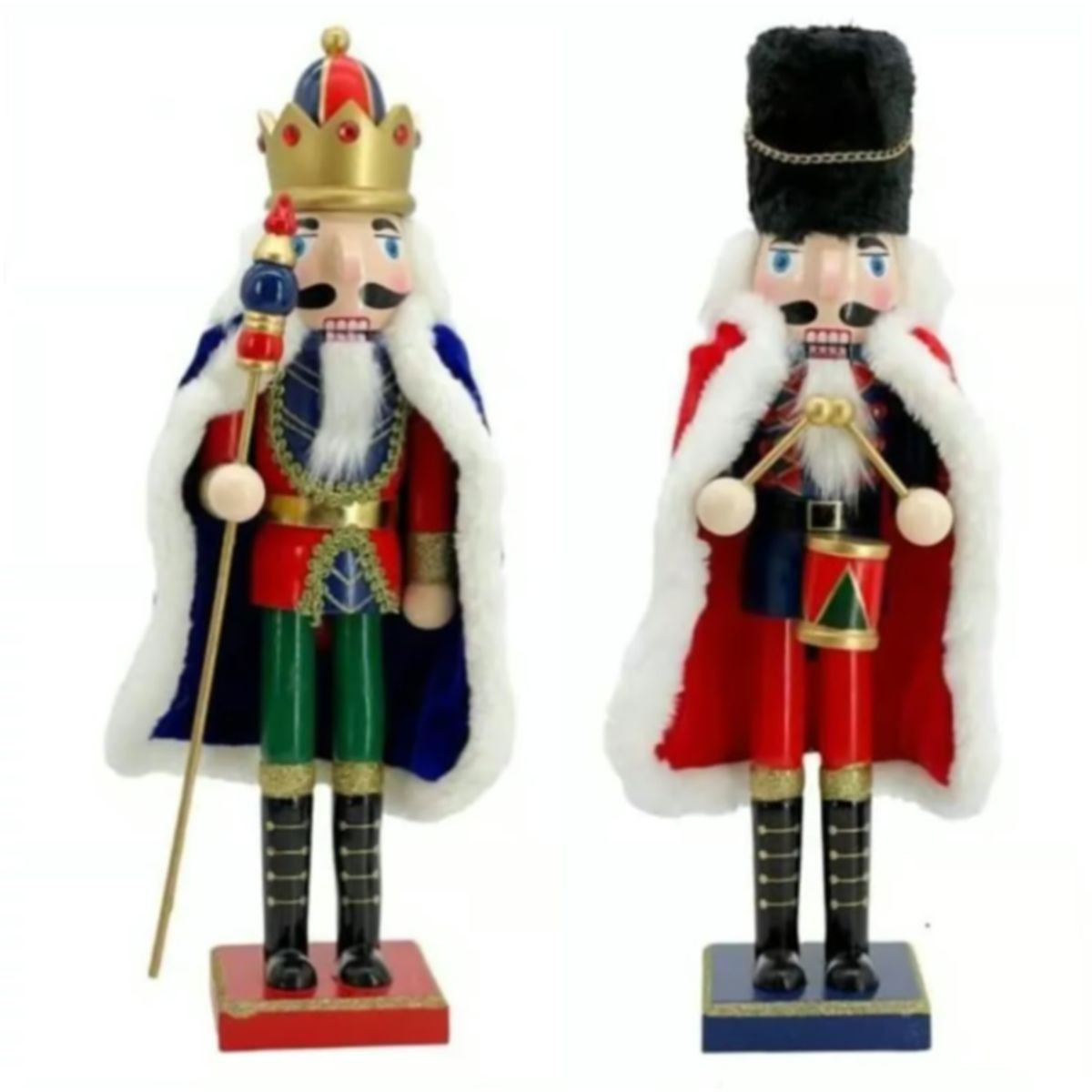 GENERICO - Soldado Cascanueces Muñeco Navidad 38 CM / PACK X2