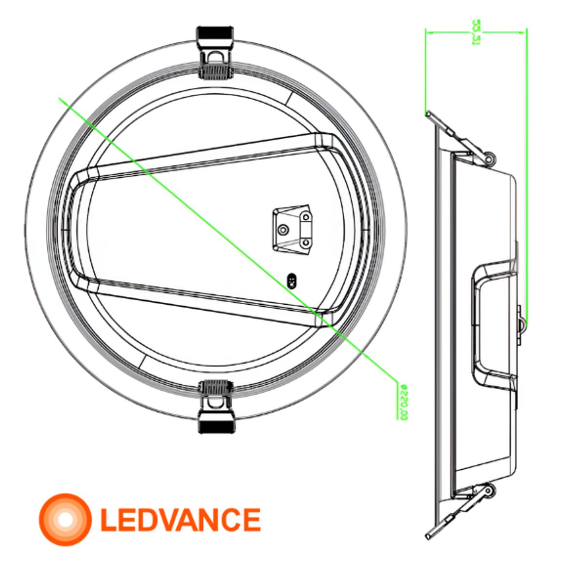 LEDVANCE - DOWNLIGHT LED 40W LEDVANCE DIM 840