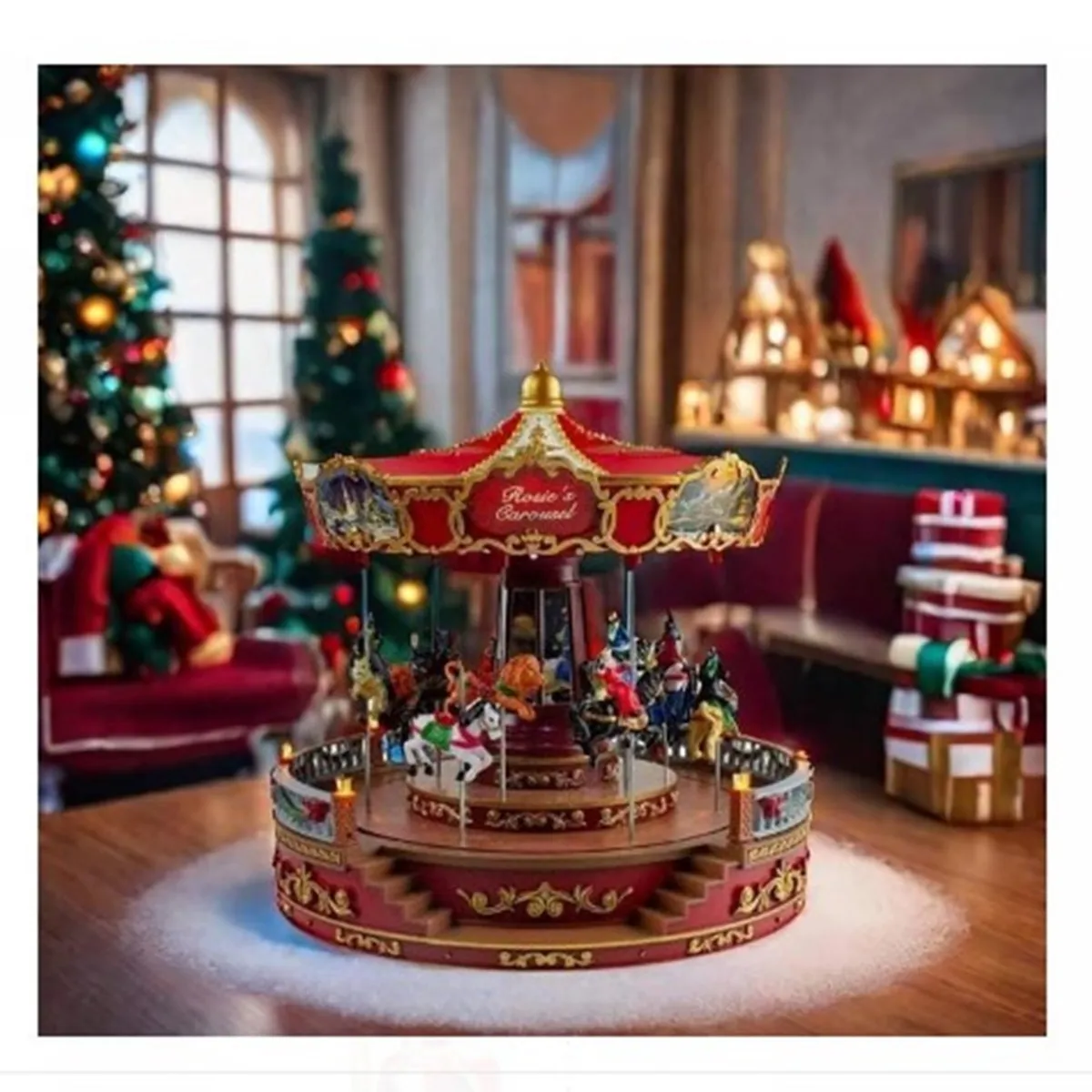 GENERICO - CARRUSEL MUSICAL y LUZ GRANDE A PILAS Y CONECTOR USB