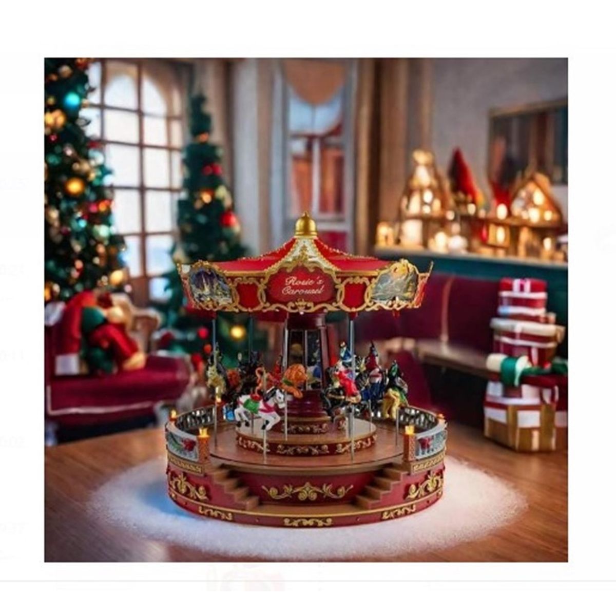 GENERICO - CARRUSEL MUSICAL y LUZ GRANDE A PILAS Y CONECTOR USB