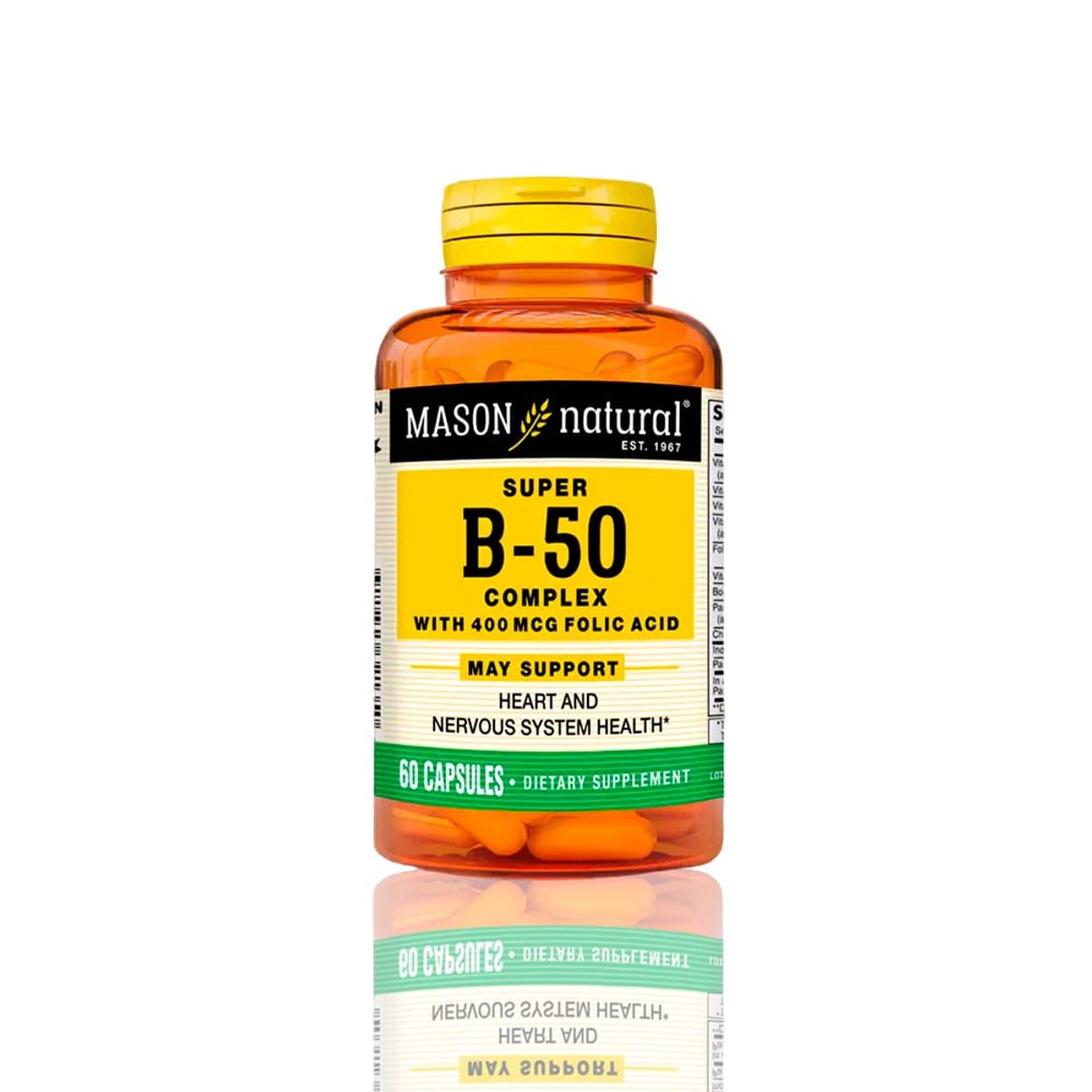 MASON - Vitamina Mason Super B-50 Complex With 400 Mcg 60 Cap
