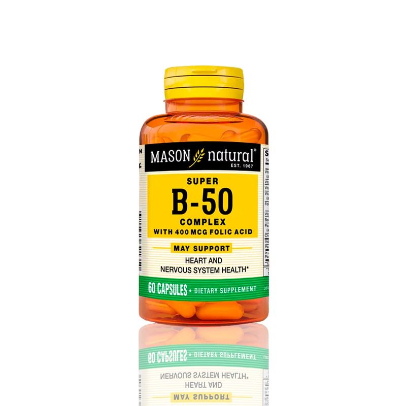 MASON - Vitamina Mason Super B-50 Complex With 400 Mcg 60 Cap