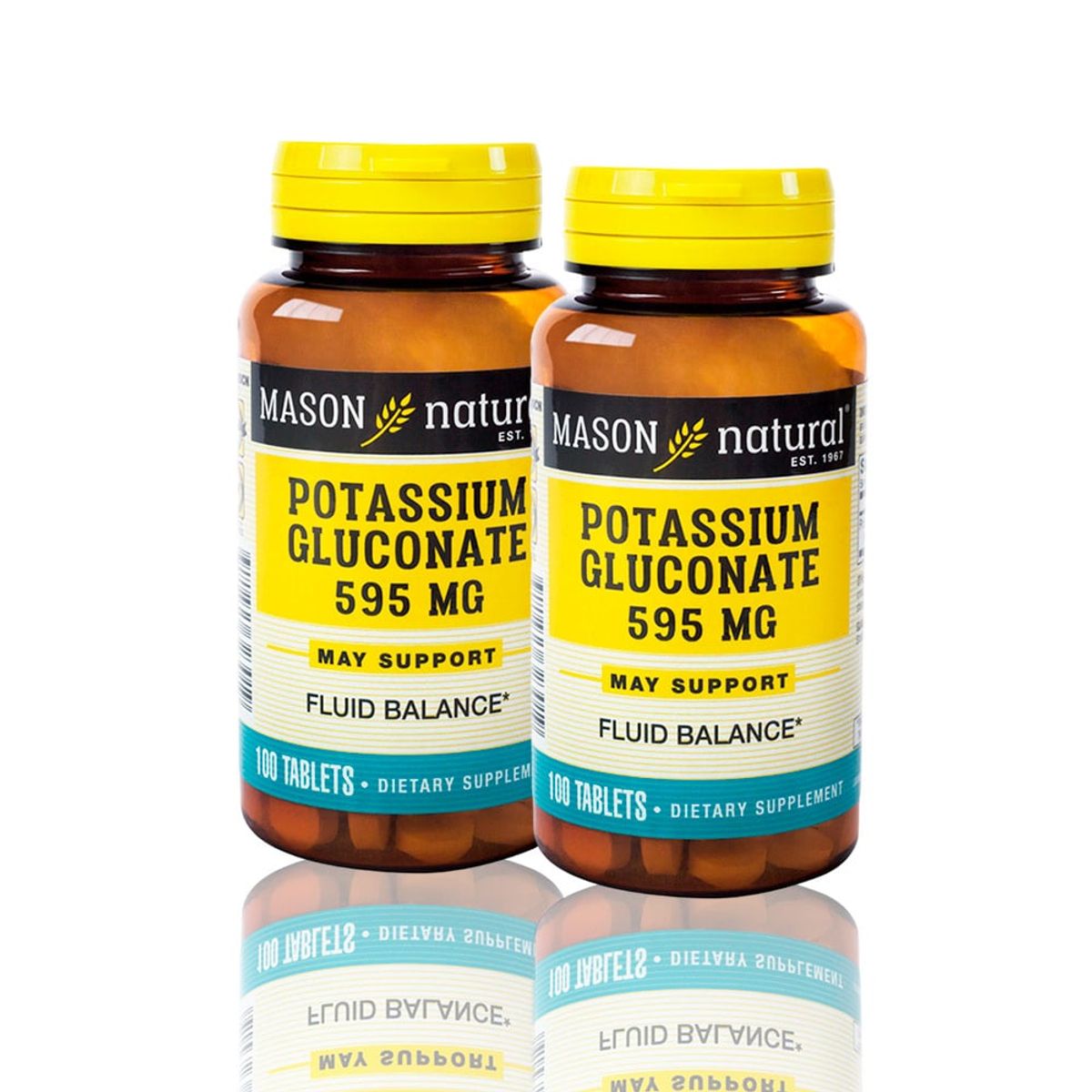 MASON - Vitamina Potassium Gluconate 595 Mg 100 Tab Pack X2