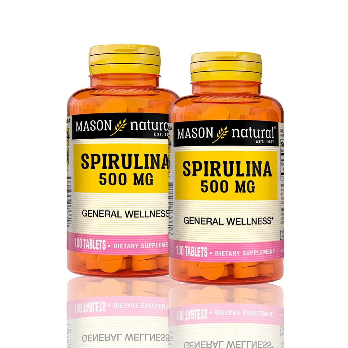 MASON - Vitamina Spirulina 500 Mg 100 Tab Pack X2