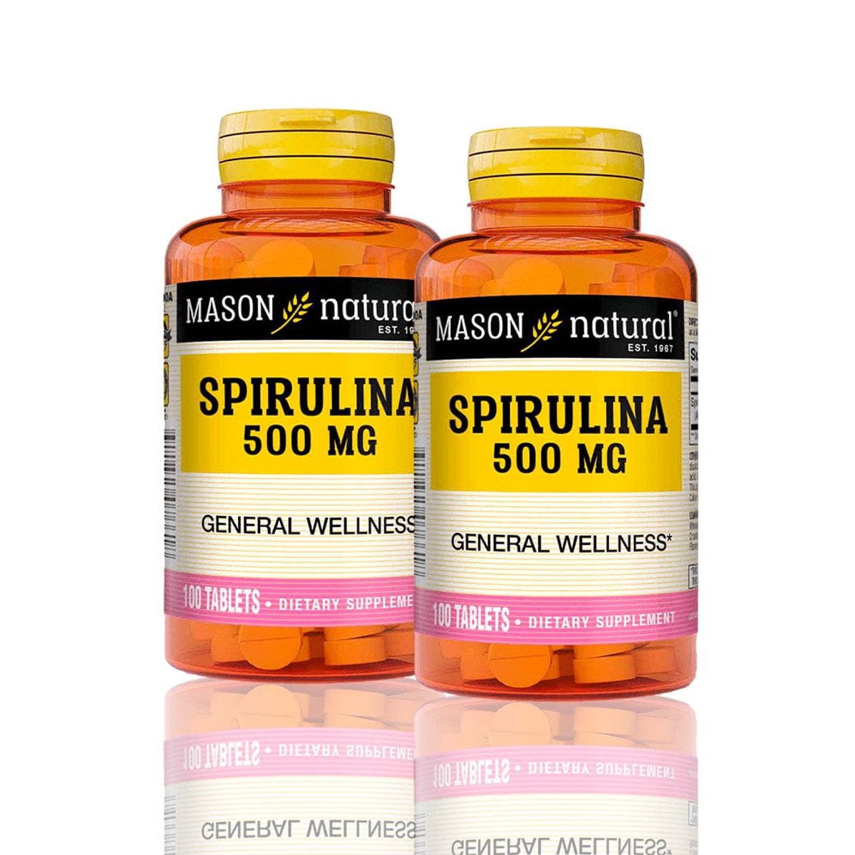 MASON - Vitamina Spirulina 500 Mg 100 Tab Pack X2