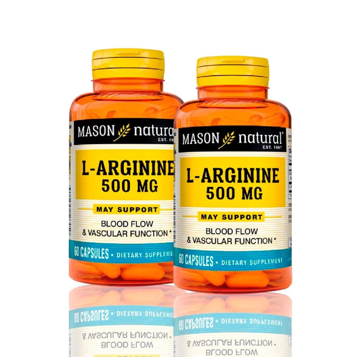 MASON - Vitamina L-Arginine 500 Mg 60 Cap Pack X2