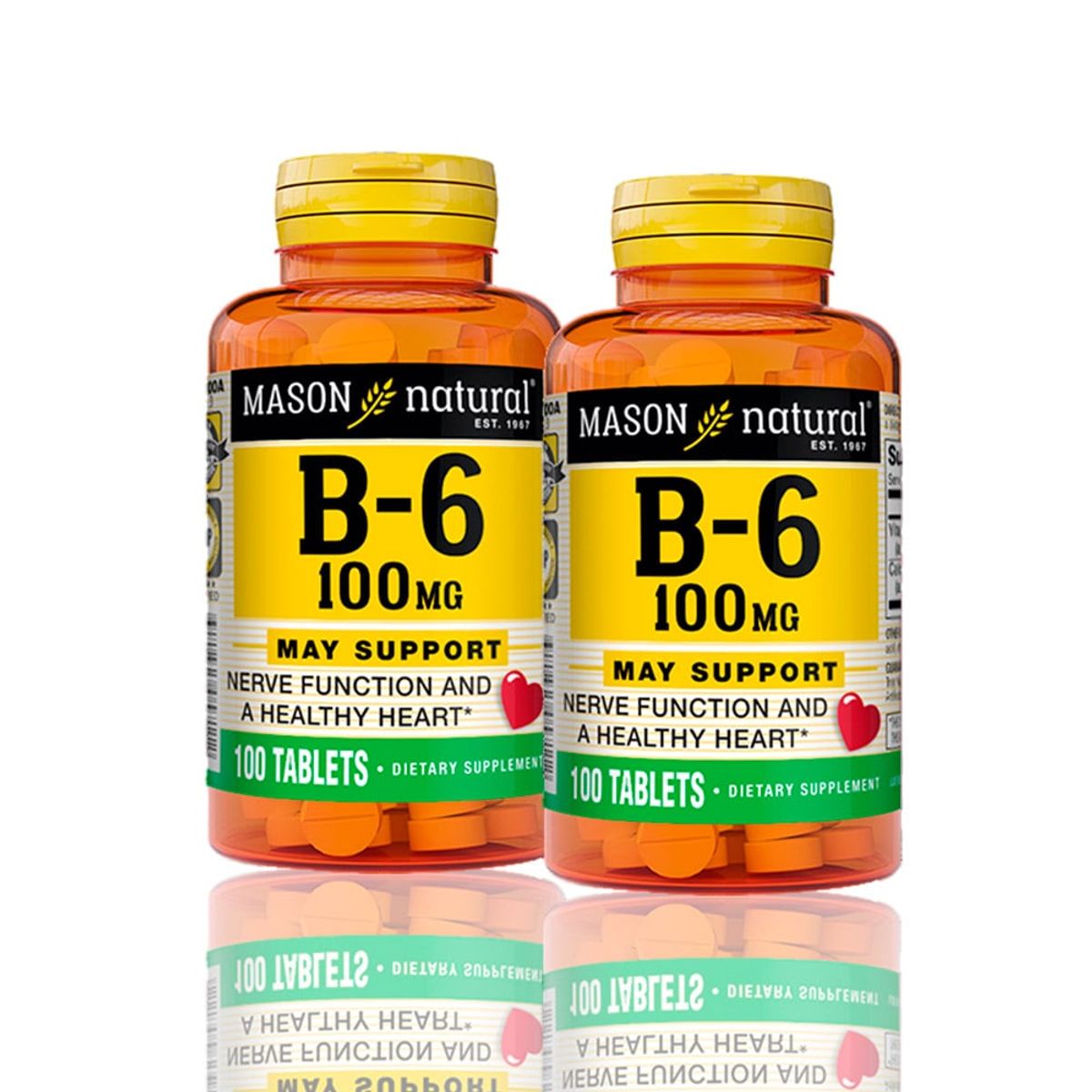 MASON - Vitamina B6 100 Mg 100 Tab Pack X2