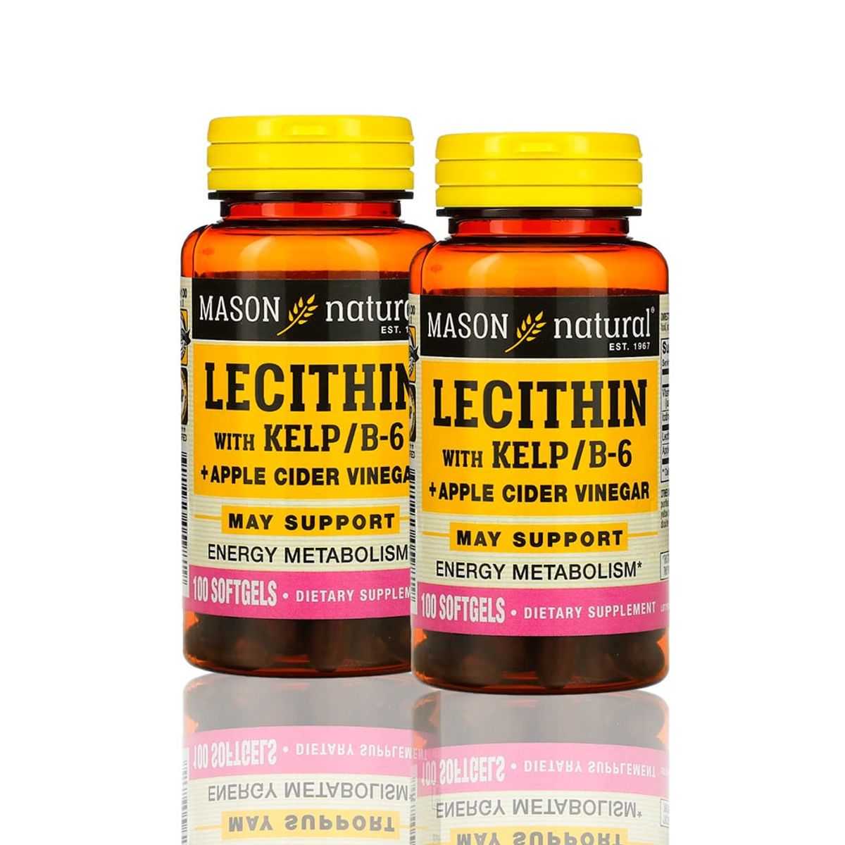 MASON - Lecithin With B6 Plus Apple Cider Vinegar100 Softg PackX2