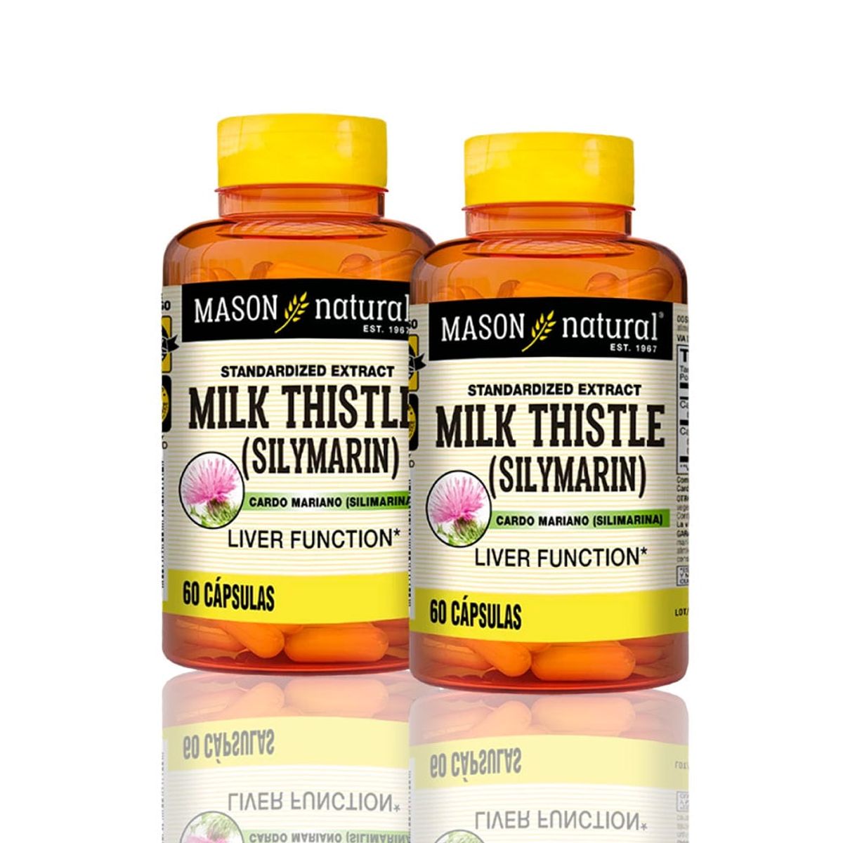 MASON - Vitamina Milk Thistle Silymarin 60 Cap Pack X2
