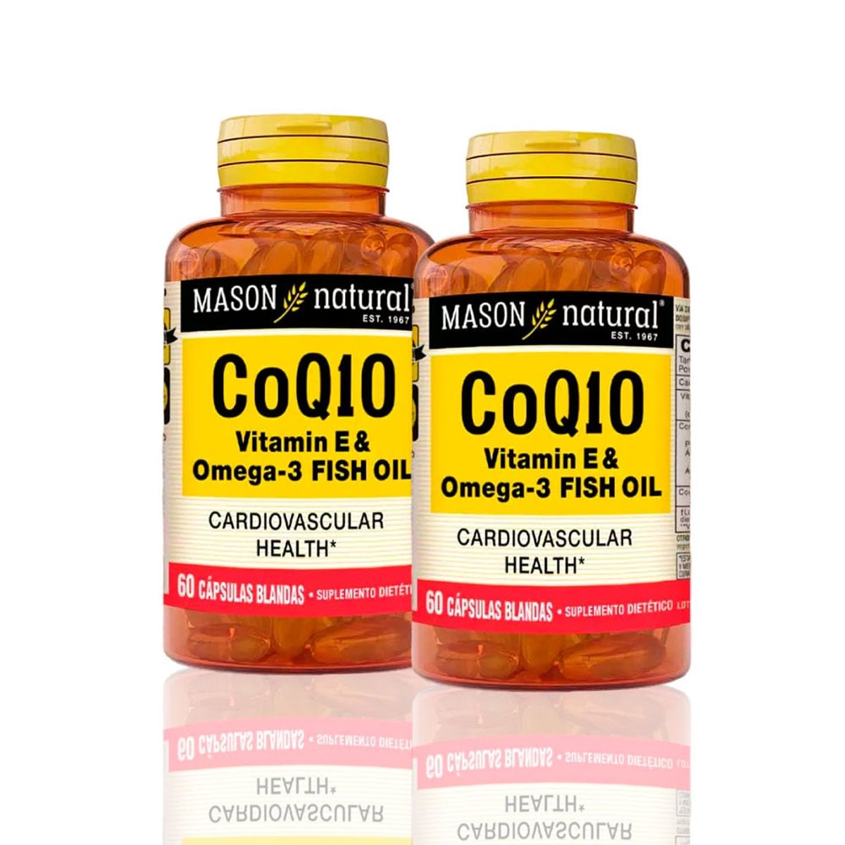 MASON - Vitamina Co Q10 Vitamin E & Omega-3 Fish Oil 60 Softg PackX2