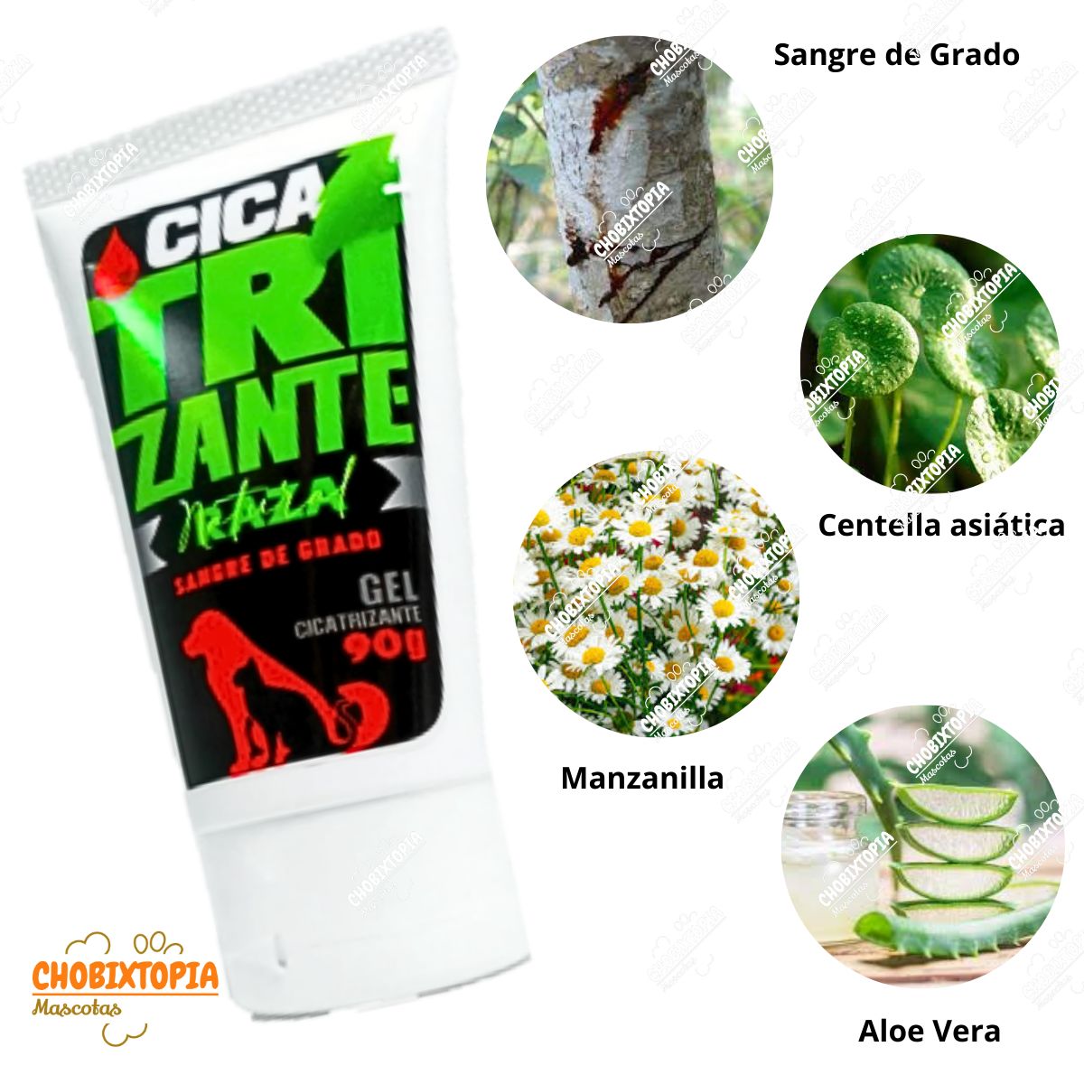 GENERICO - GEL NATURAL CICATRIZANTE MASCOTA - PERROS Y GATOS x 90g