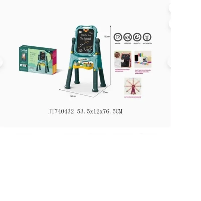 GENERICO - Pizarra Infantil Magnética Plegable Doble Cara Dibujo