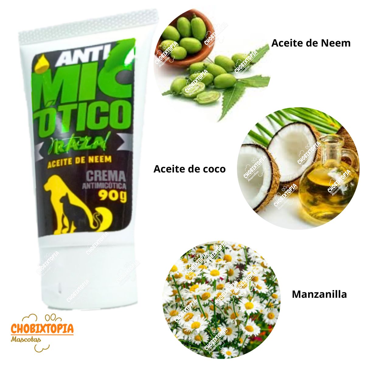 GENERICO - CREMA NATURAL ANTIMICÓTICO MASCOTA - PERROS Y GATOS x 90g