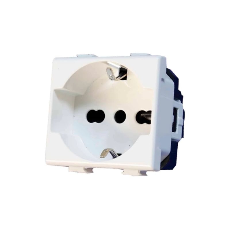 OPALUX - Dado Toma Tipo F Schuko con Línea Tierra K427 OPALUX