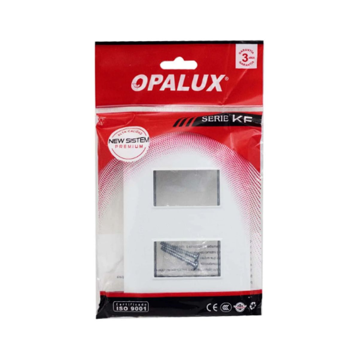 OPALUX - Placa Doble con Soporte KF704 OPALUX