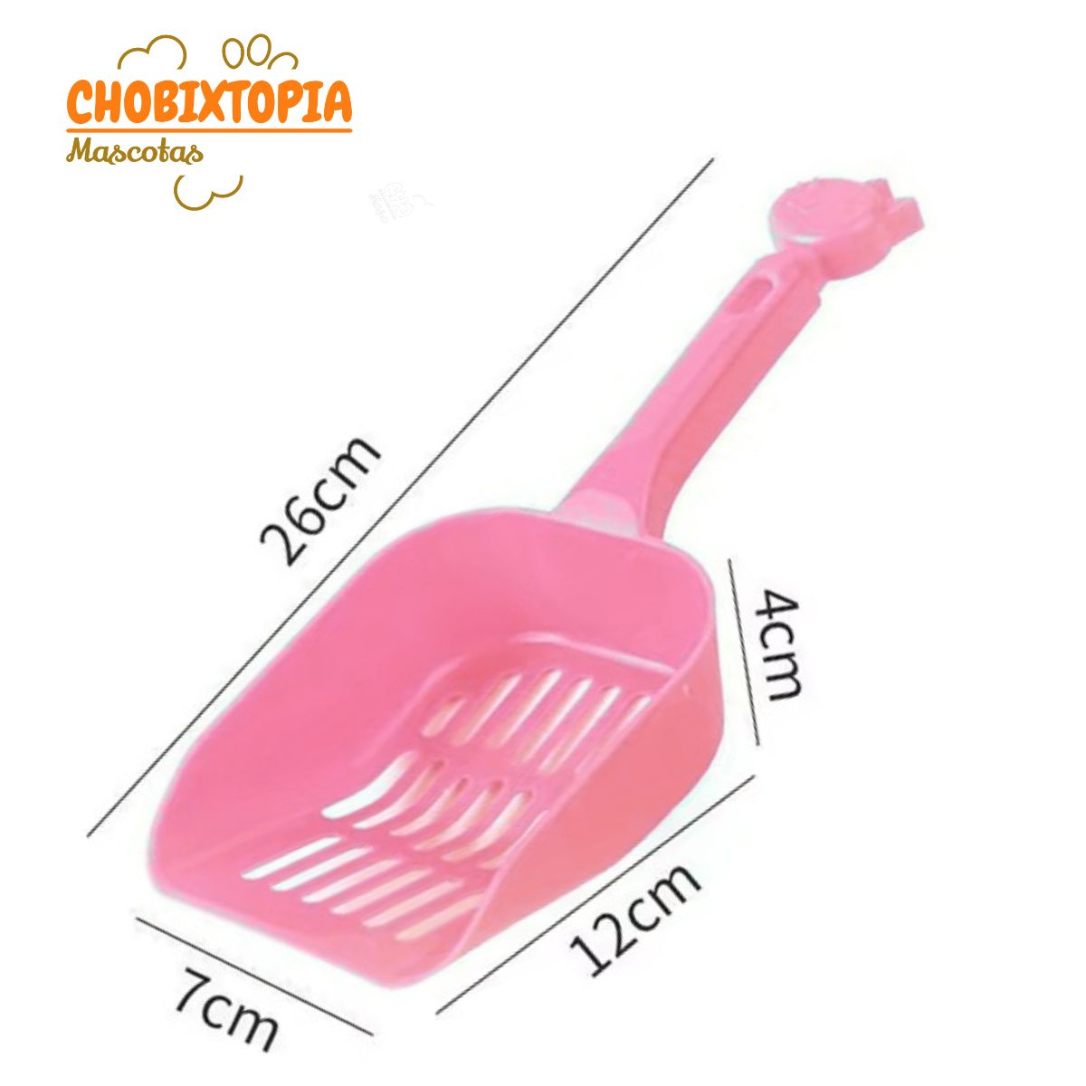 GENERICO - PALA RECOGEDOR PARA ARENA DE GATOS CARITA MELON BEBE