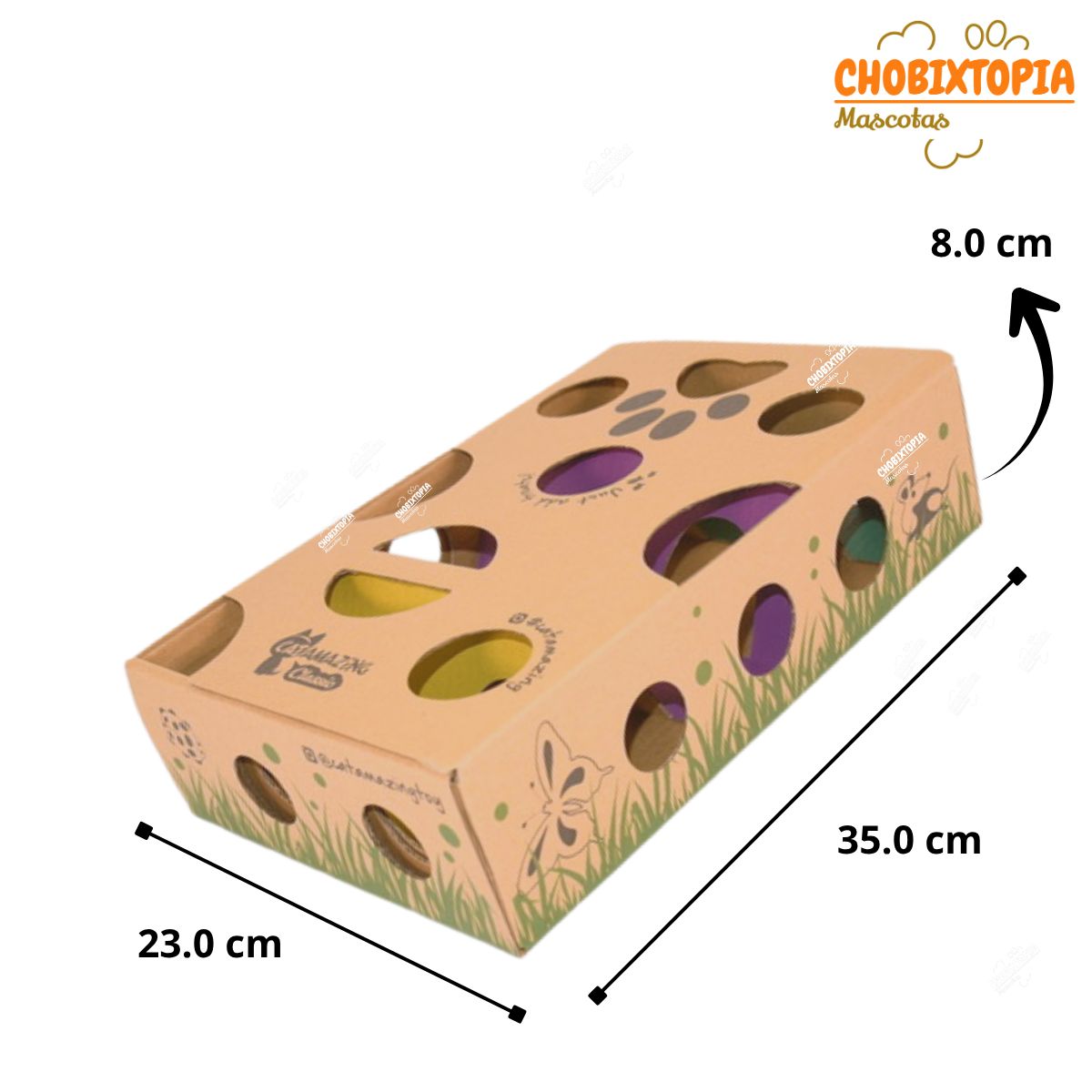 GENERICO - CAJA INTERACTIVA JUGUETE MASCOTA-LABERINTO ROMPECABEZAS Y SNACK GATO