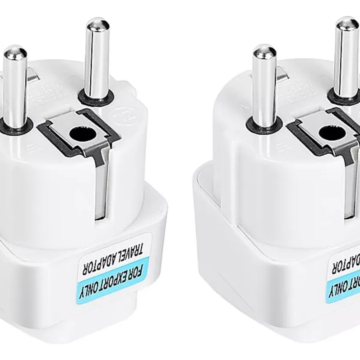 GENERICO - ADAPTADOR UNIVERSAL ENCHUFE EUROPEO PACK X2 UN 10A 250V MUY PRACTICO