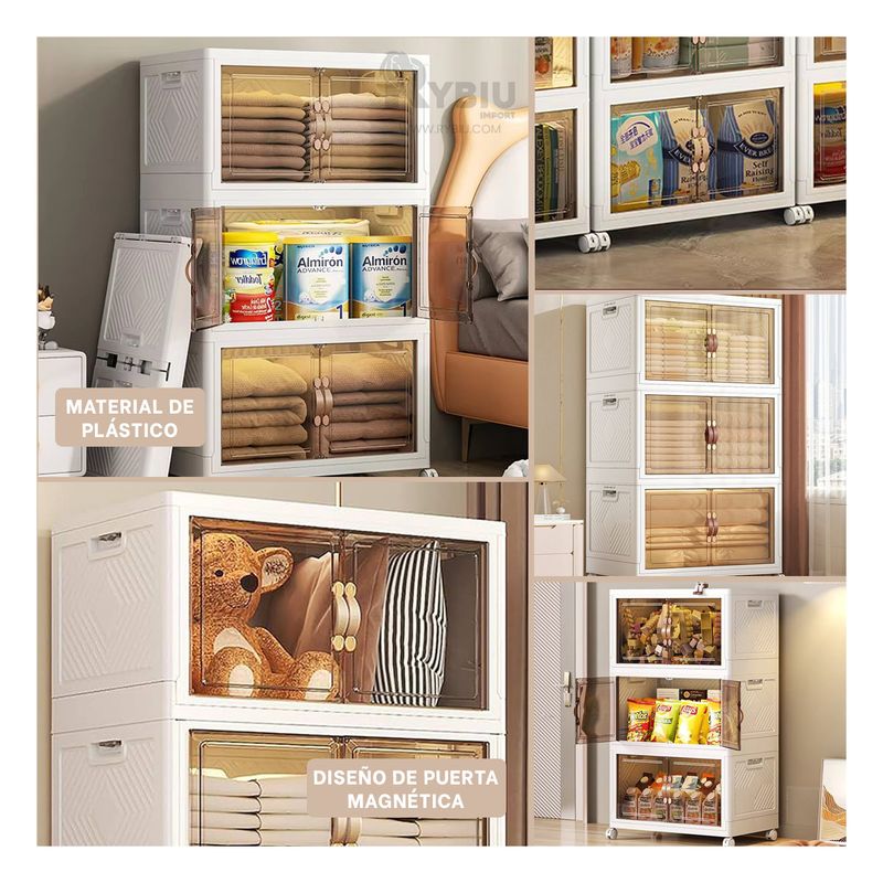 RYBIU IMPORT - Repisa de Almacenamiento 3 Niveles Blanco Y+Gift MiniAgenda