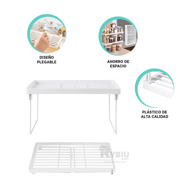 RYBIU IMPORT - Repisa para Condimentos Color Blanco Y+Regalo Stickers