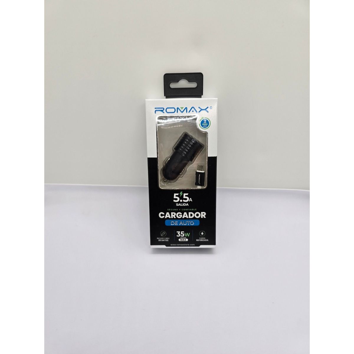 ROMAX - CARGADOR PARA CARRO ROMAX 55A 35W V8