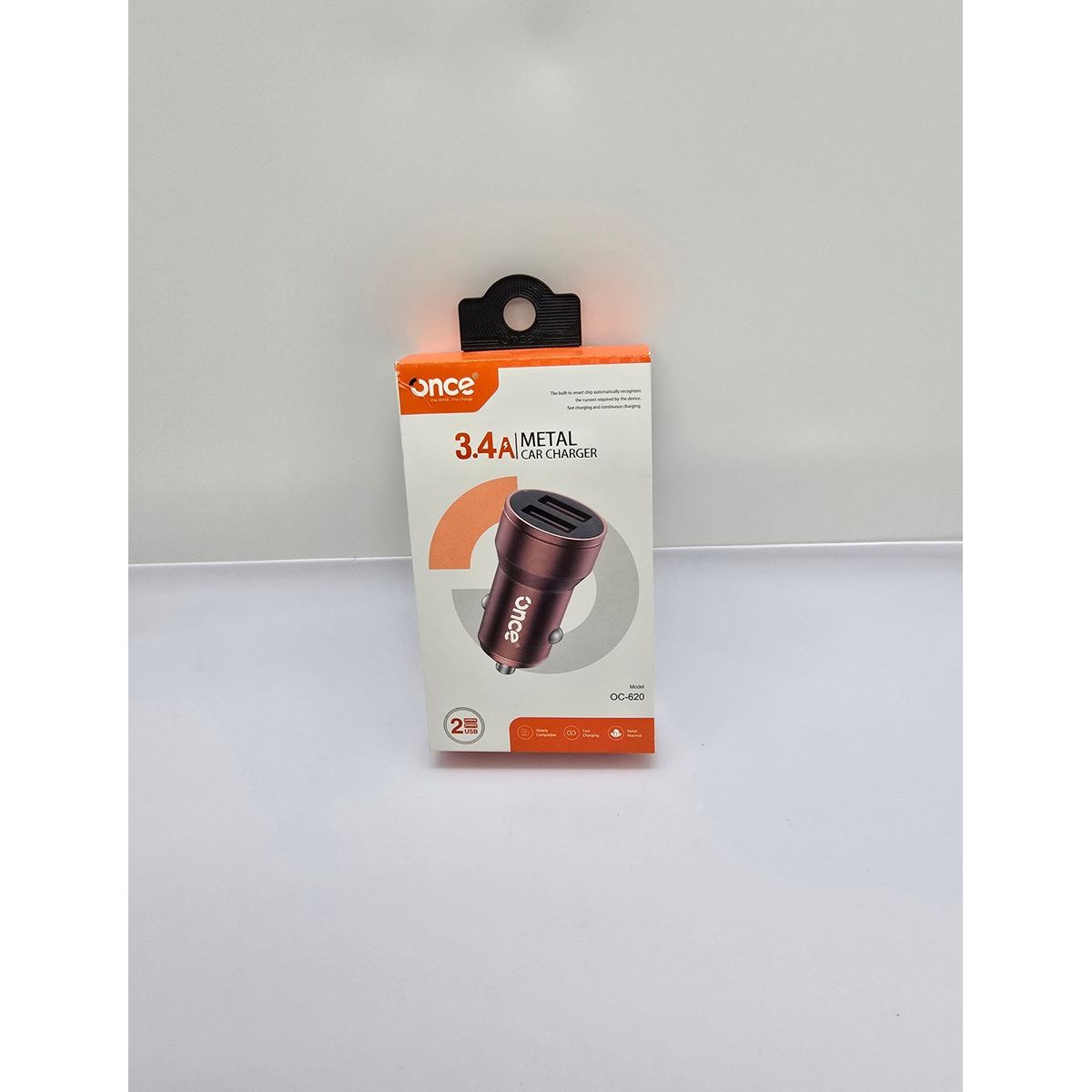 GENERICO - CARGADOR PARA CARRO ONCE 34A METAL CHARGER 2USB