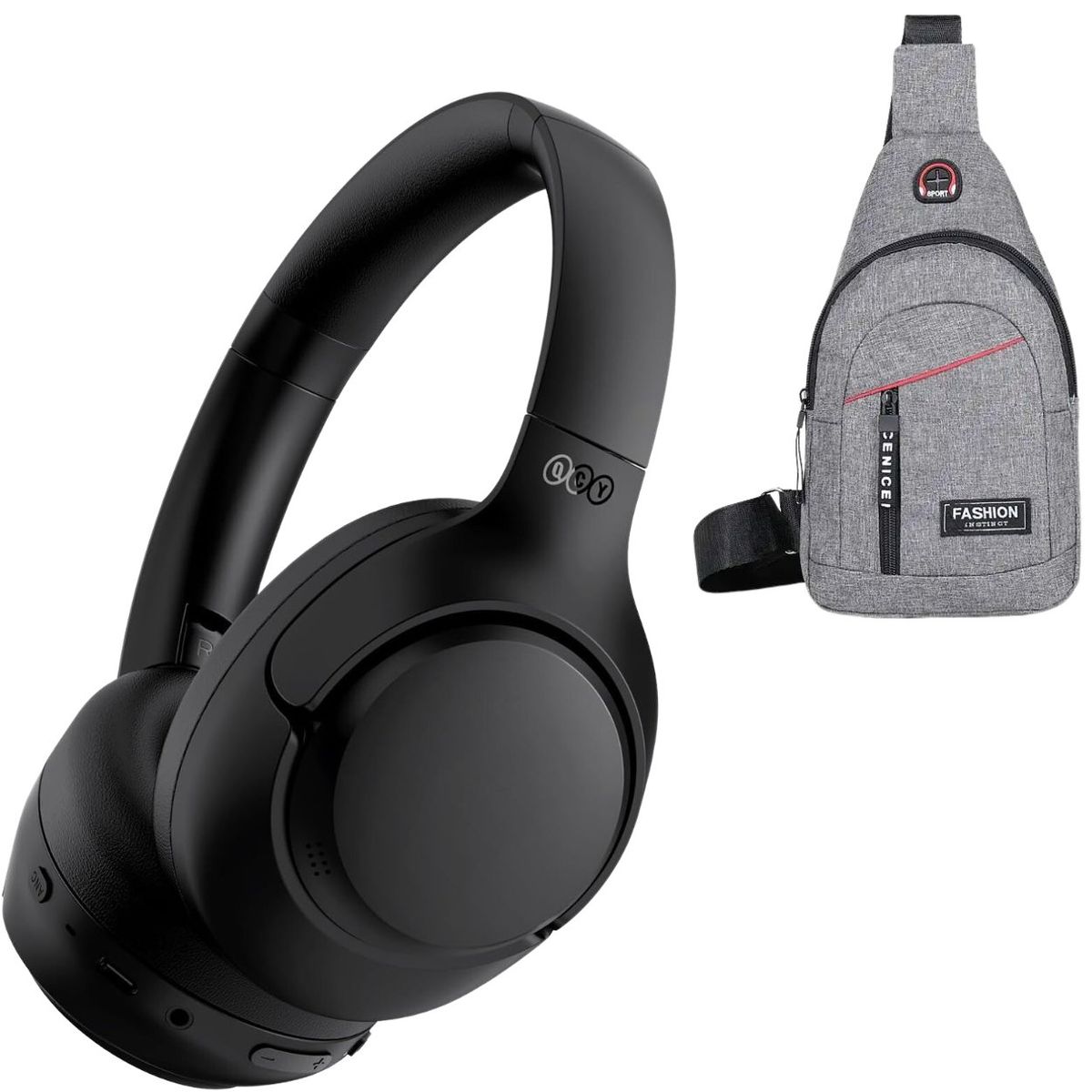 QCY - Audífono Inalámbrico Qcy H3 Anc Negro Hi-res 60h + Morral