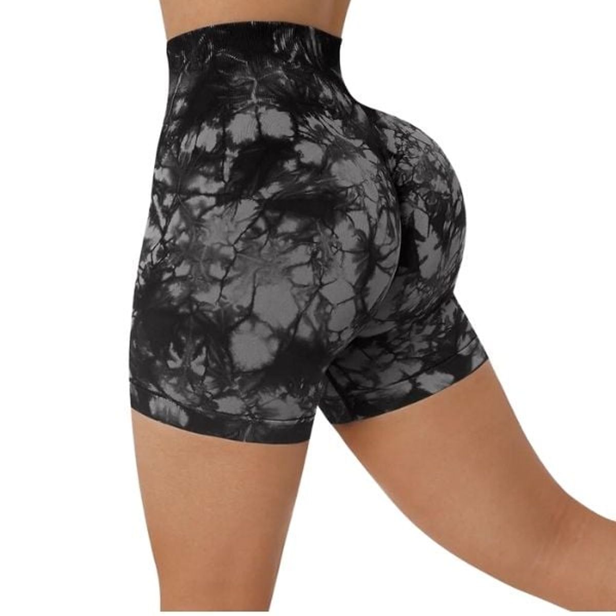 GENERICO - Short Deportivo Tie Dye sin Costuras con Push Up Ropa deportiva gym