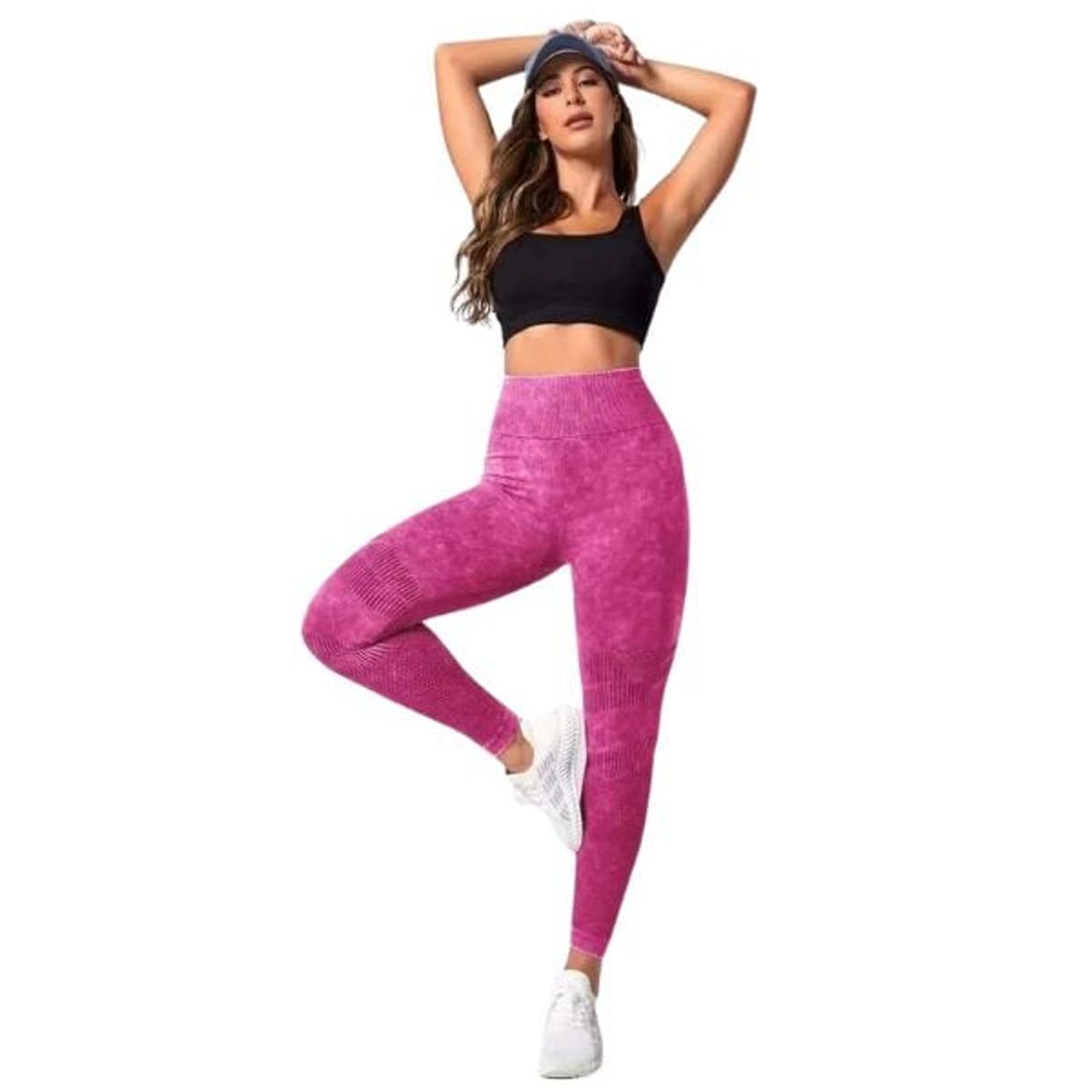 GENERICO - Legging Deportivo Push-Up Acanalado - Leggin Sin Costuras para el gym
