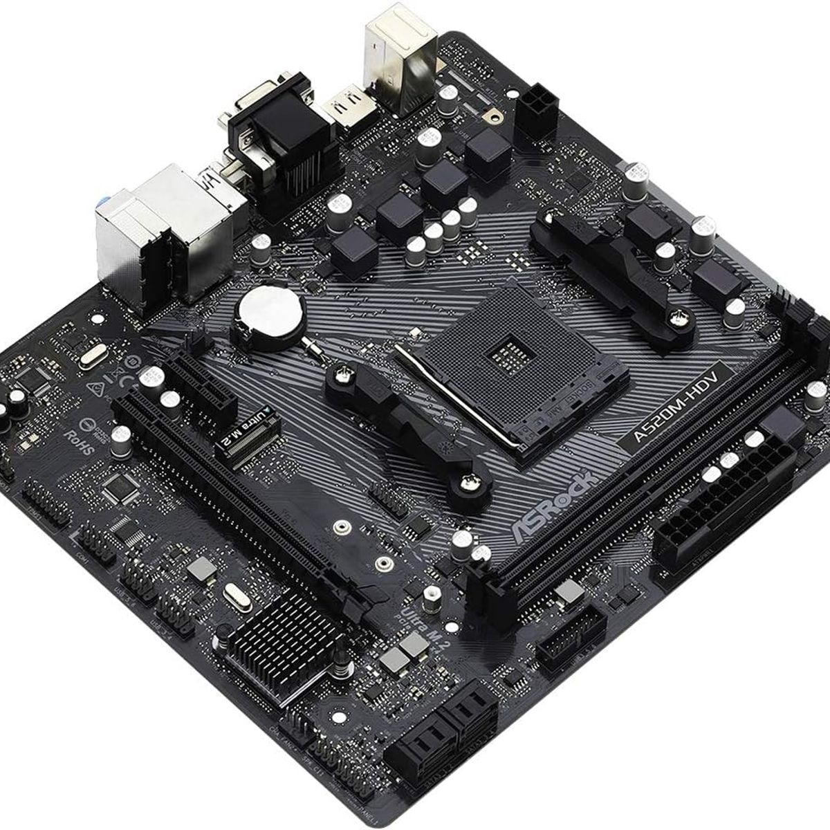ASROCK - MB ASROCK A520M-HDV Chipset AMD A520 Socket AMD AM4 mATX