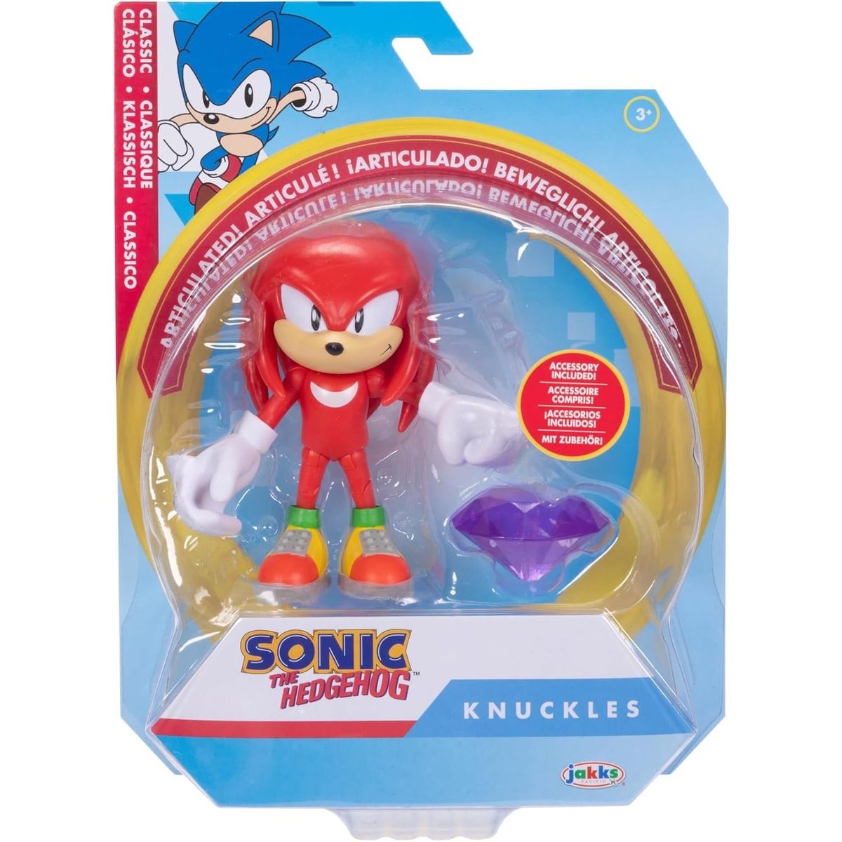 SONIC - Figura Sonic the Hedgehog Knuckles con Gema del caos