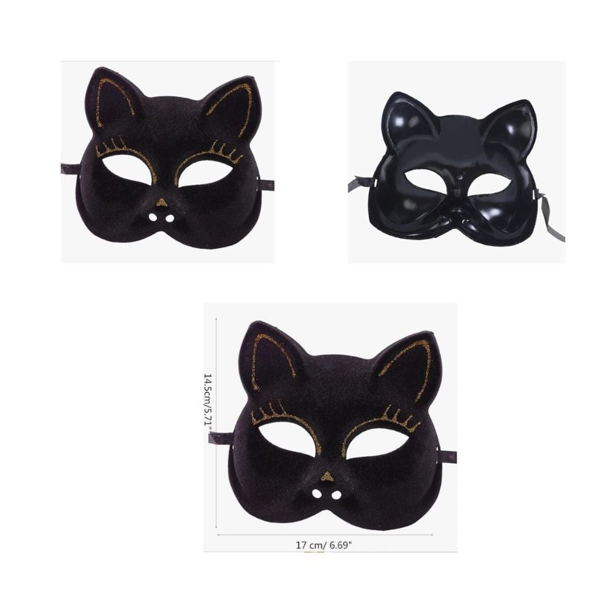 GENERICO - Disfraz Mascara de gata halloween  + Regalo