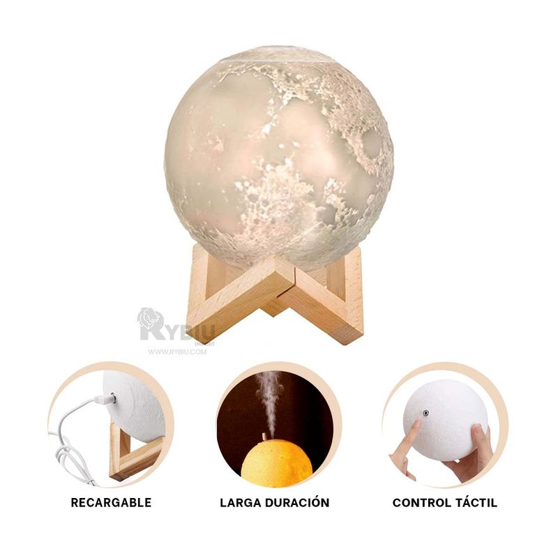 RYBIU IMPORT - Difusor Resistente en Figura de Luna Y+Banderitas Adhesivas
