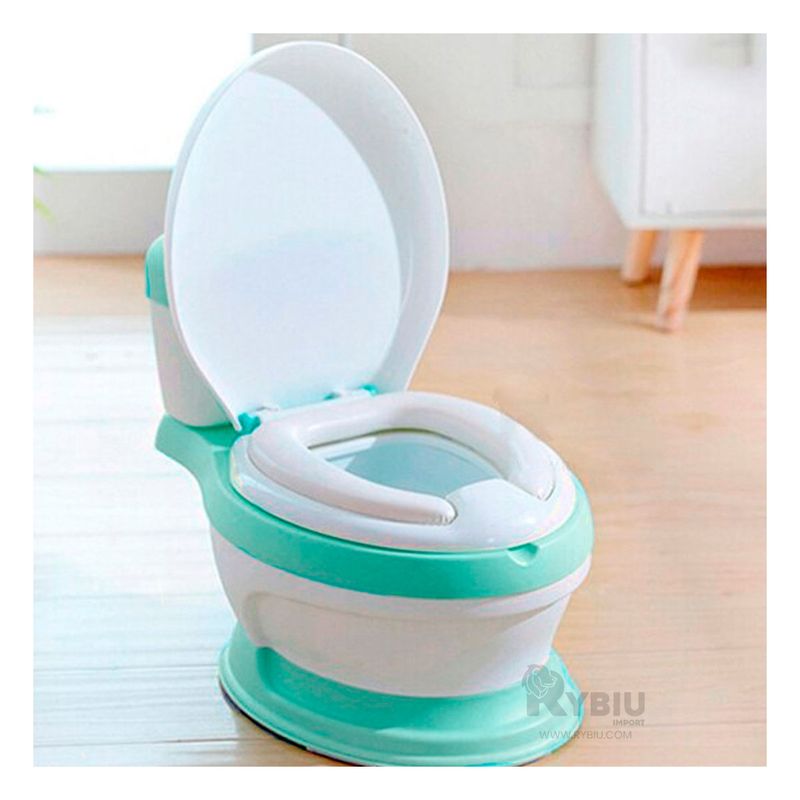 RYBIU IMPORT - Inodoro Moderno de Niños en Tono Verde Y+Regalo Stickers