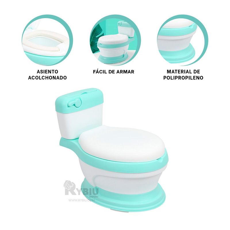 RYBIU IMPORT - Asiento con Alta Calidad Color Verde Y+Banderitas Adhesivas