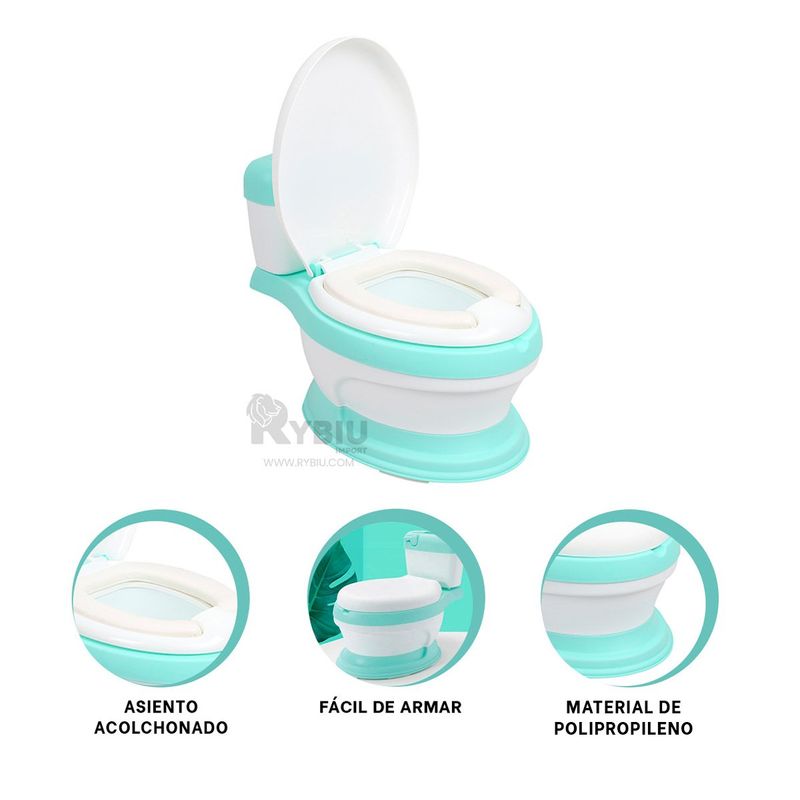 RYBIU IMPORT - Asiento con Tapa en Color Verde Y+Post-it Adhesivos