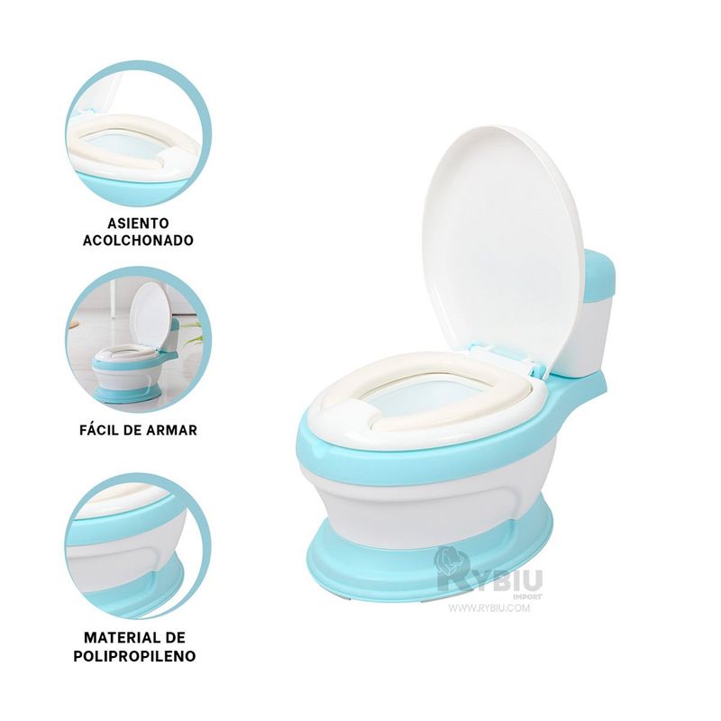 RYBIU IMPORT - Bacin de Baño Practico en Color Celeste Y+Regalo Agendita