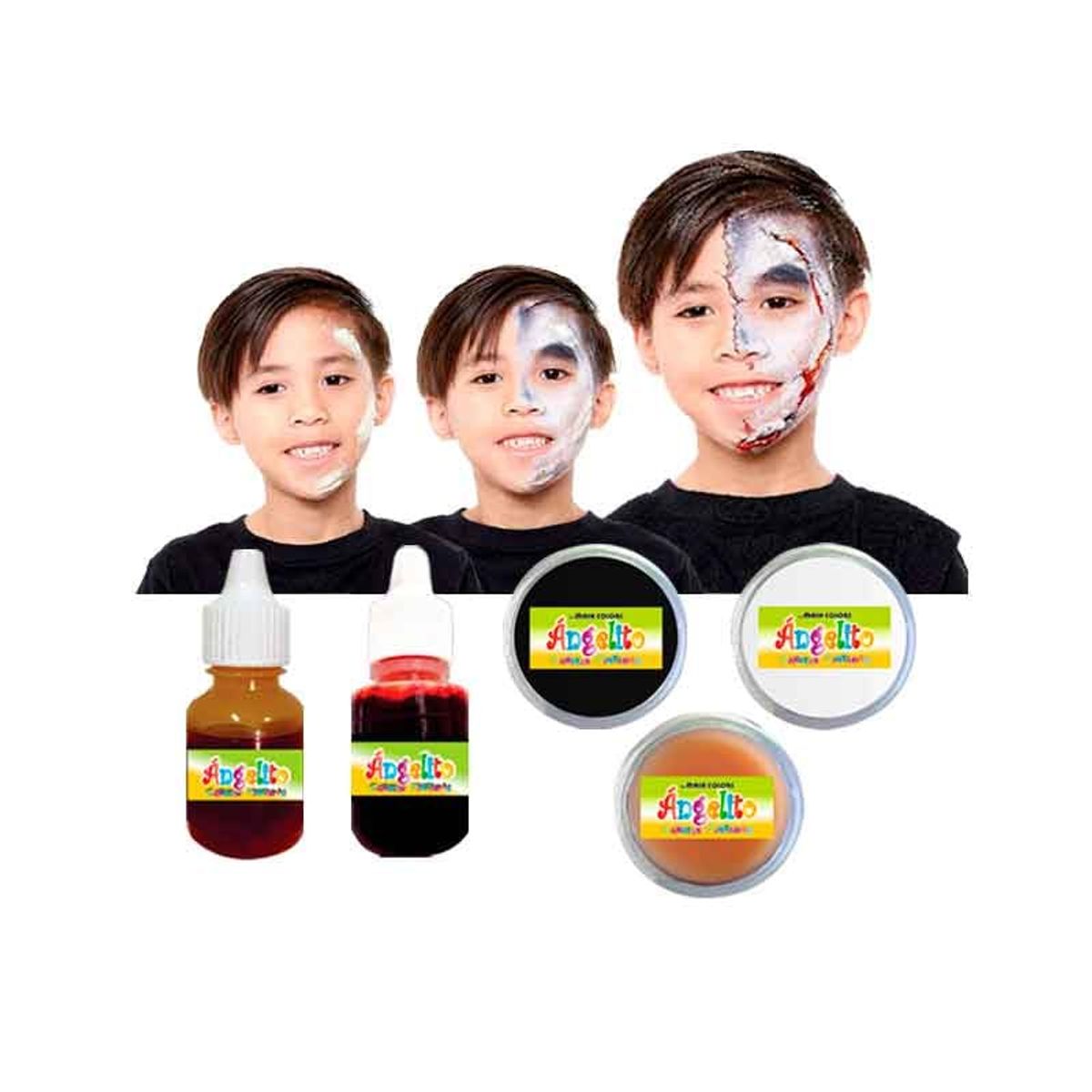 MASK COLORS - Kit Maquillaje Artistico Halloween Teatro Caritas pintadas