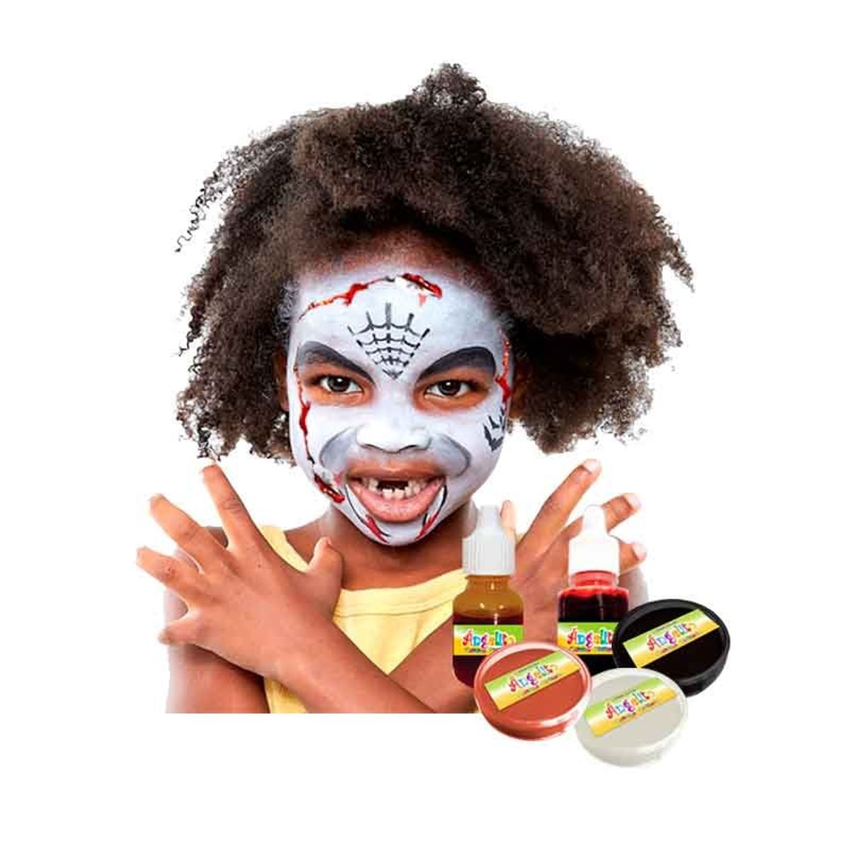 MASK COLORS - Kit Maquillaje Artistico Halloween Teatro Caritas pintadas