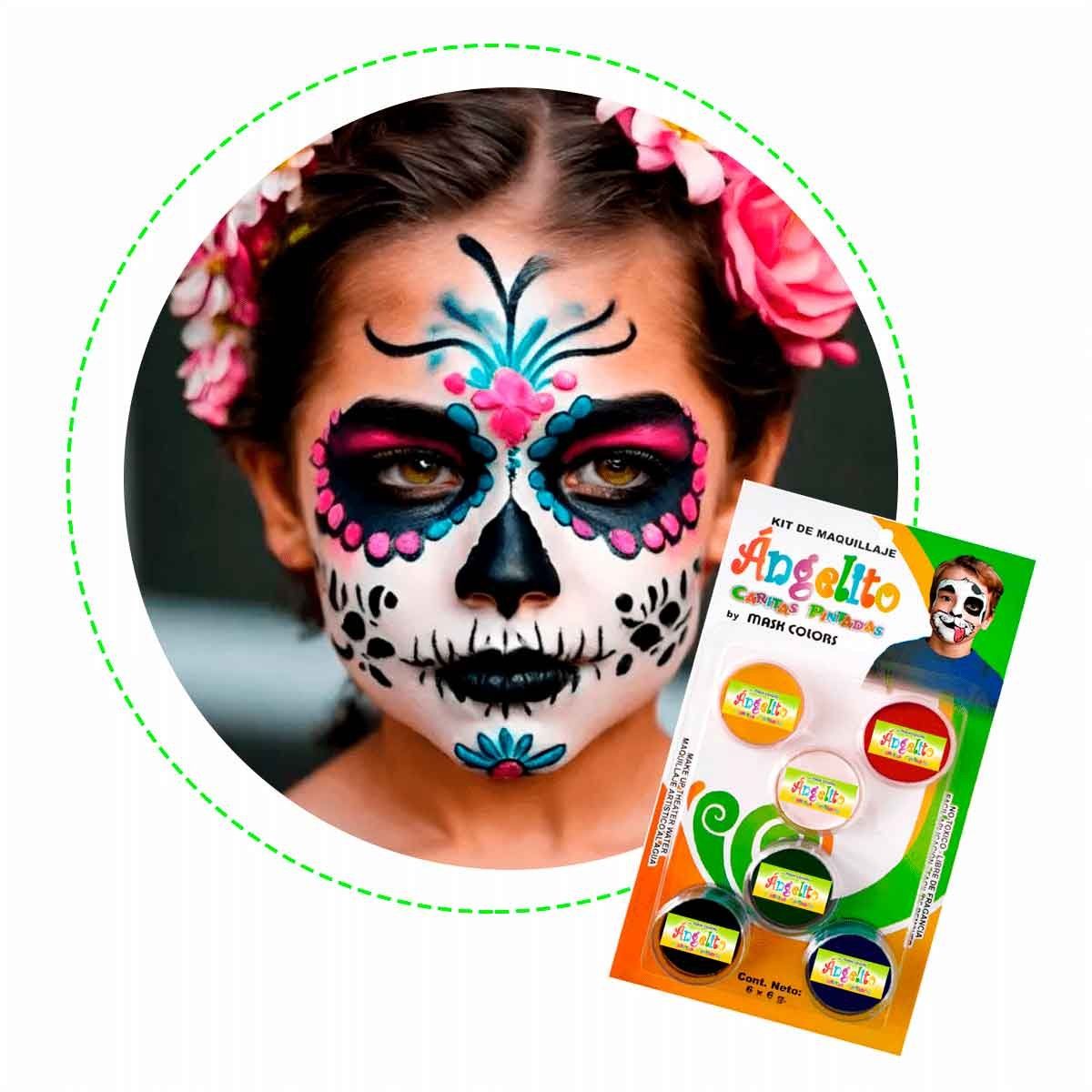 MASK COLORS - Maquillaje Halloween  Set x 6 unds