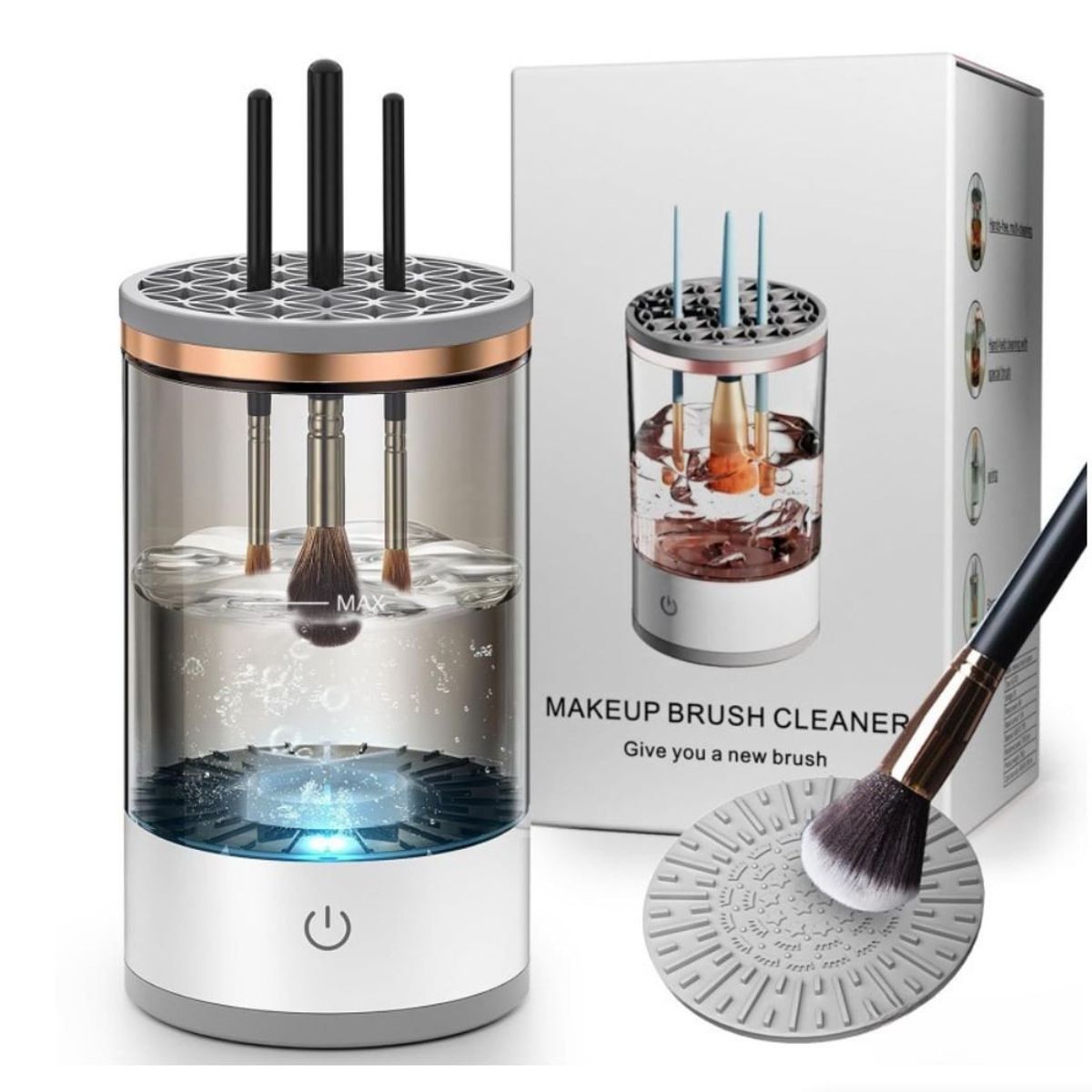 GENERICO - Maquina limpiadora de brochas de maquillaje