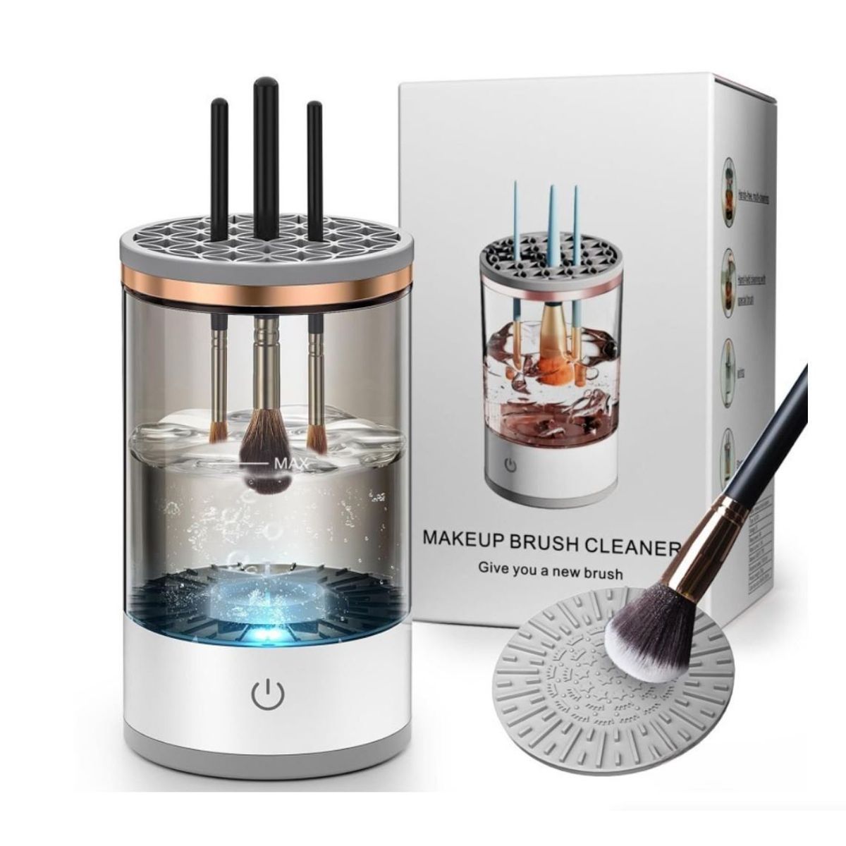 GENERICO - Maquina limpiadora de brochas de maquillaje