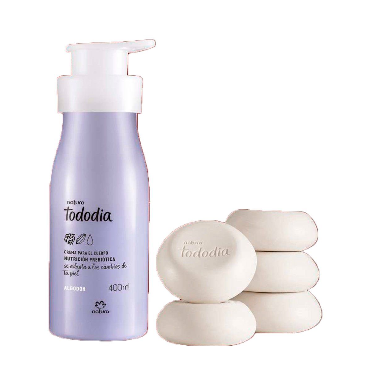 NATURA - Tododia Algodon Hidratante Corporal 400ml con Jabones en Barra
