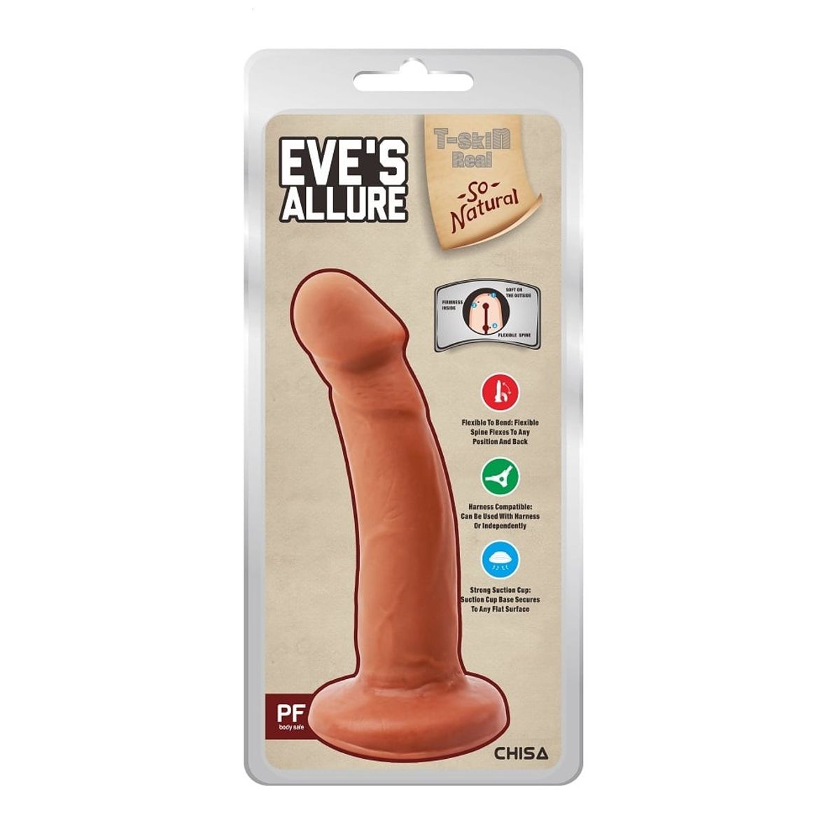 CHISA - Dildo Articulado Consolador Eve’s Allure Realista 18.5cm x Ø 3.7 cm