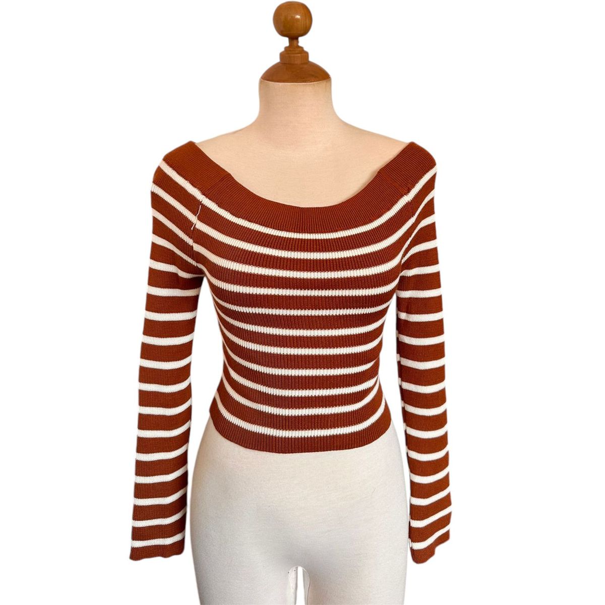 ENGELL - Polo Manga Larga de Hilo a Rayas