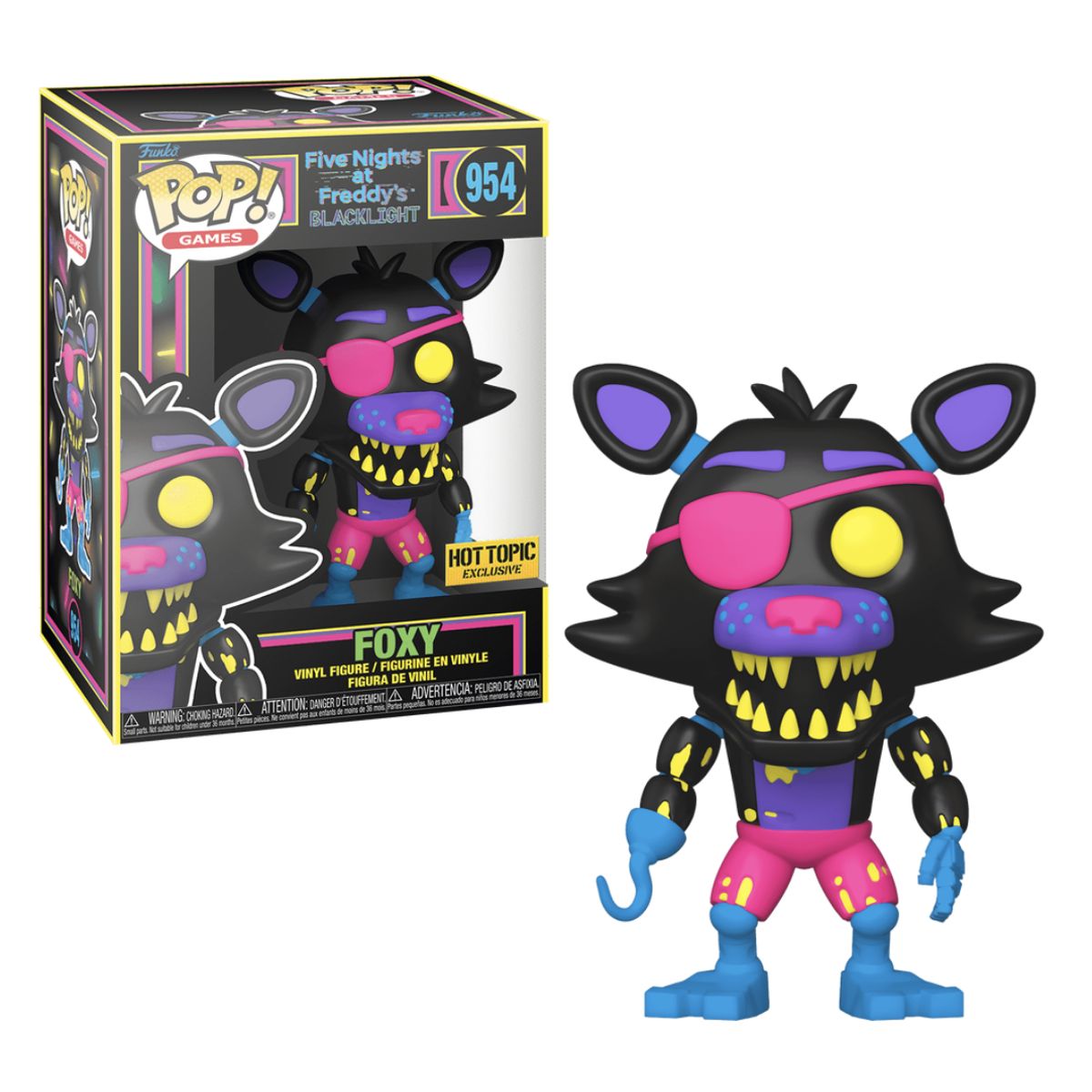 FUNKO - Foxy Funko Pop 954 Five Night At Freddys Black Light