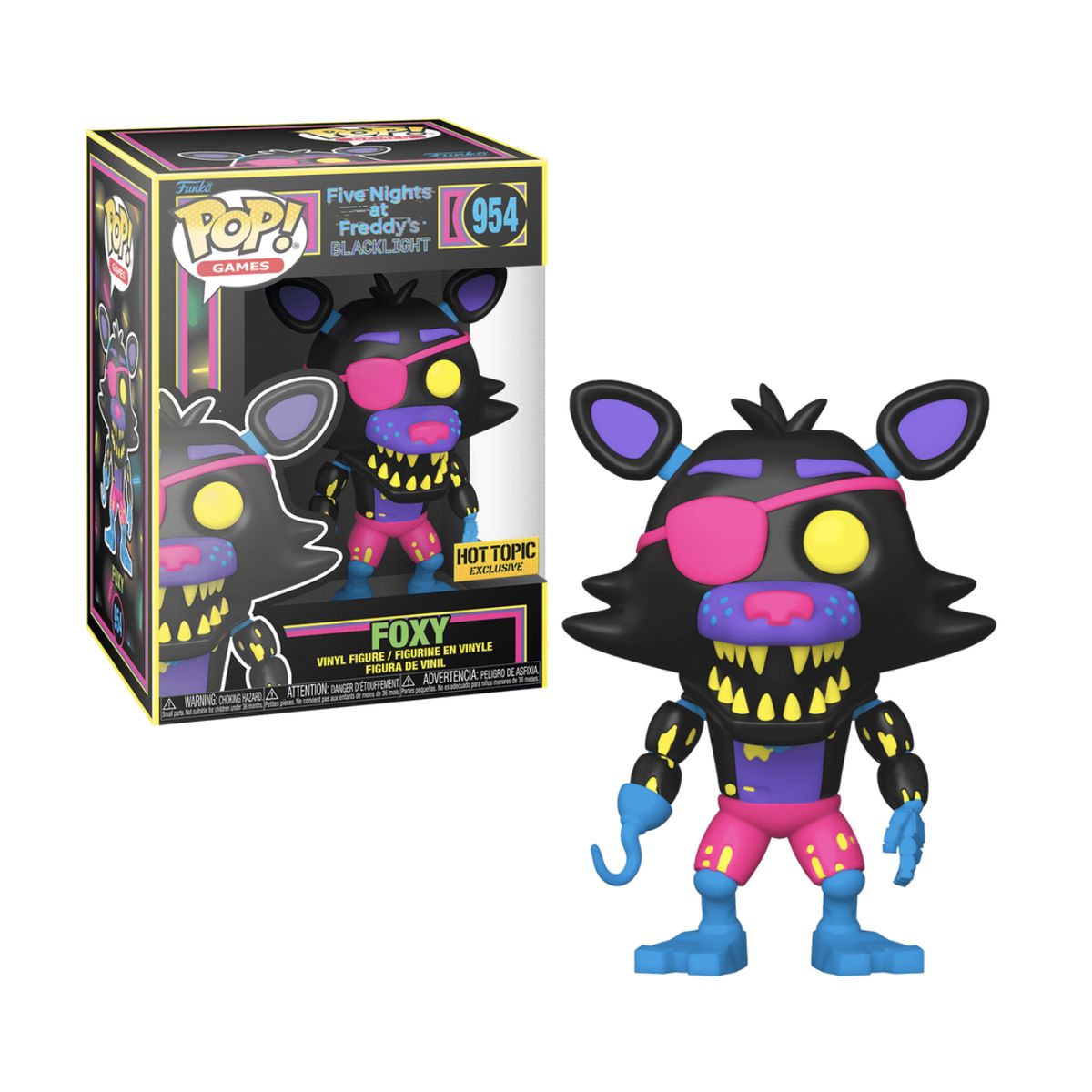 FUNKO - Foxy Funko Pop 954 Five Night At Freddys Black Light