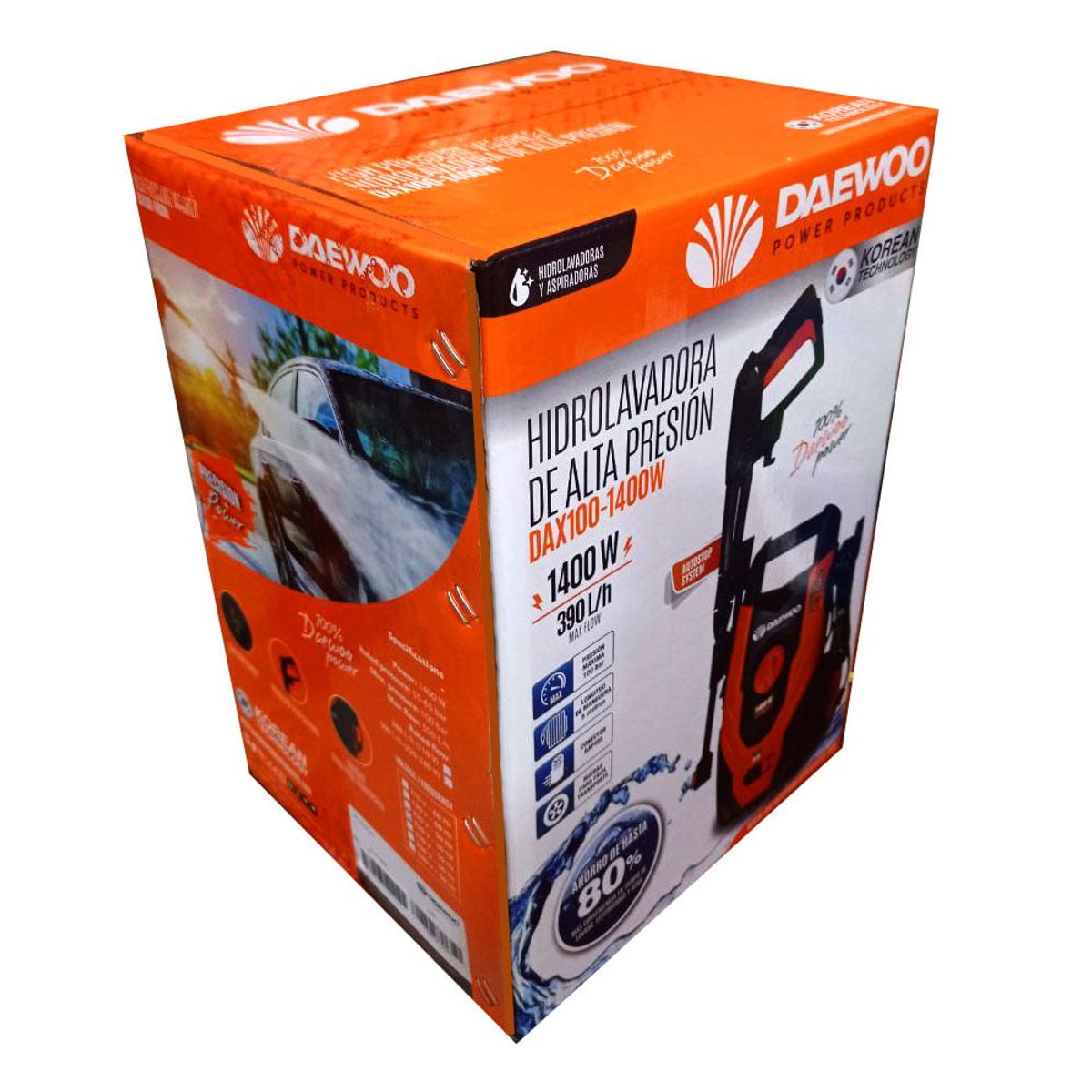 DAEWOO - Hidrolavadora de alta presion DAEWOO 1500 PSI -1400w Manguera 10 Mts