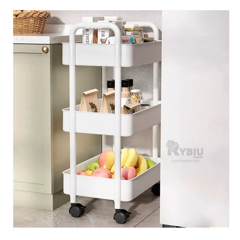 RYBIU IMPORT - Estante de Plastico para Hornos en Blanco Y+Papel de Regalo
