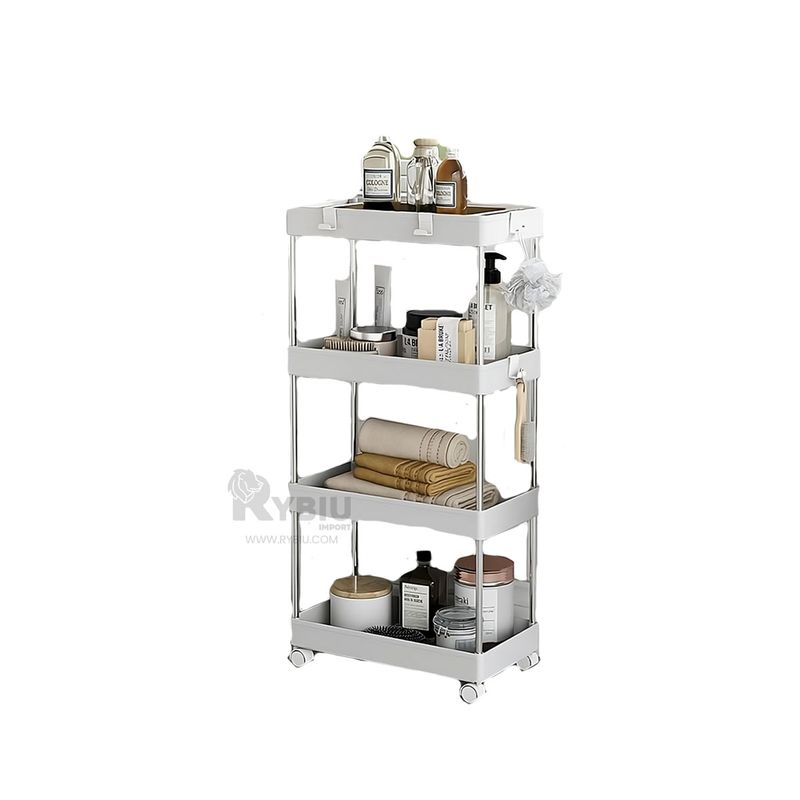 RYBIU IMPORT - Estanteria de 4 Escalas en Color Blanco Y+Gift Stickers